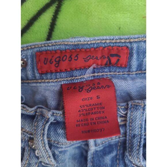 Vigoss Jeans Size 5 Kids Juniors Girls Boys Toddlers Sparkly Sequined Y2K Pants - Picture 2 of 7